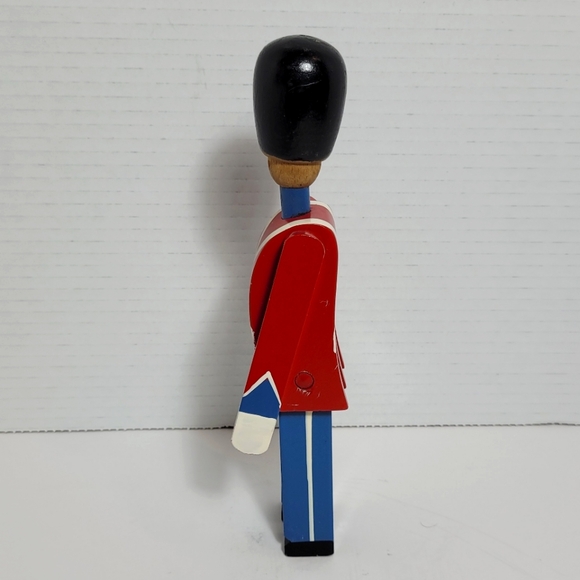 Kay Bojesen Denmark Red and Blue Wooden Toy Soldier 8.5 inches Vintage 1950s - Picture 3 of 9